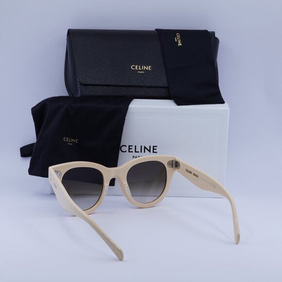 Celine CL4003IN 24F Cat Eye Sunglasses - White/Brown Gradient - Picture 7 of 11